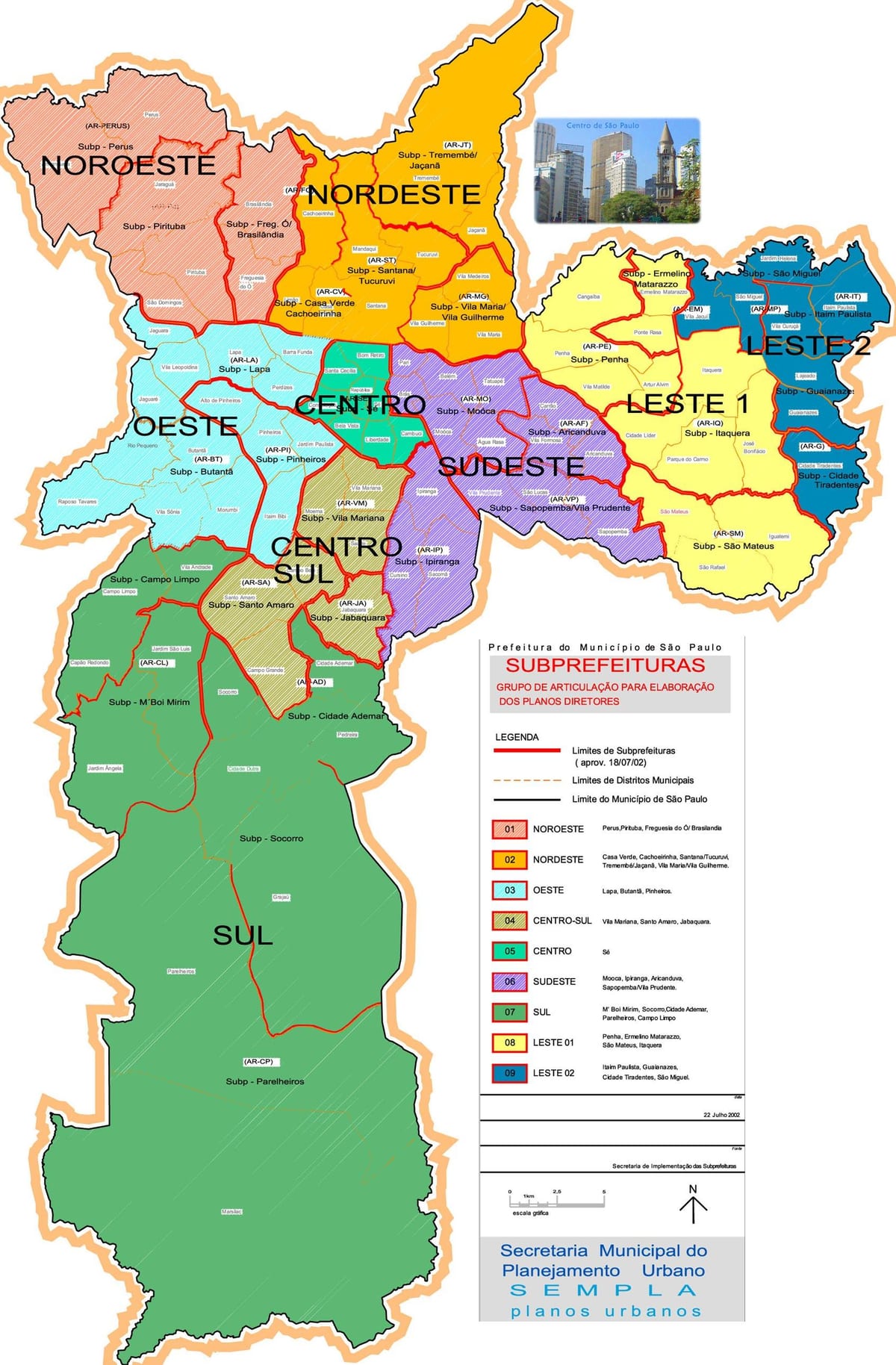 ಸಾವ್ ಪಾಲೊ ಬ್ರೆಜಿಲ್ ನೆರೆಹೊರೆ ನಕ್ಷೆ